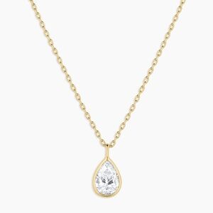 Gorjana classic diamond pear necklace
